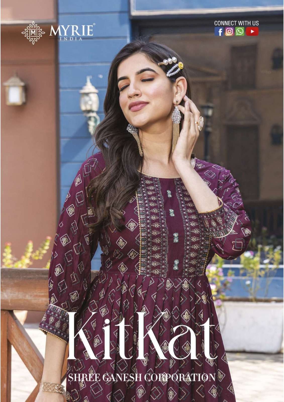 myrie india kitkat series 101-108 Heavy Reyon kurti