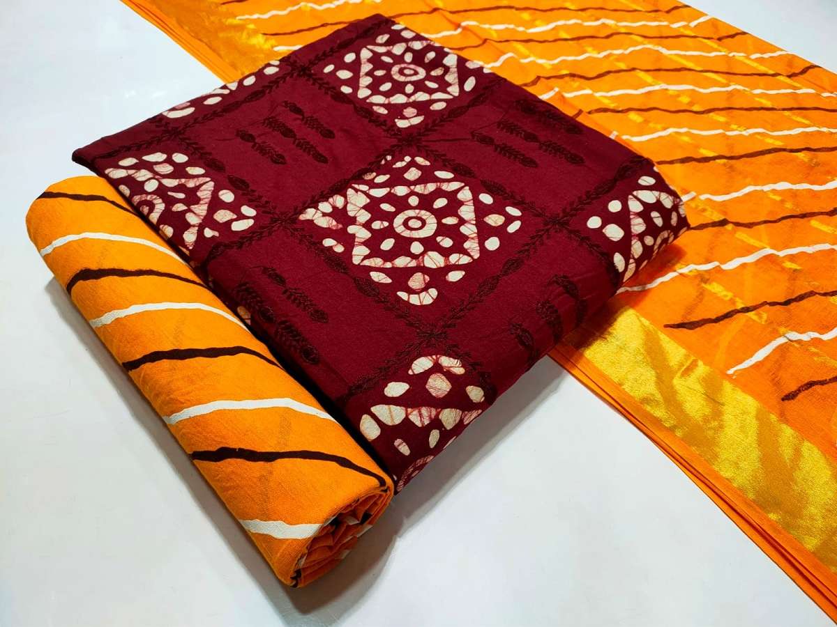 Nemi Wax Batik Leriyu With Work Vol-7 Pure Cotton suit 
