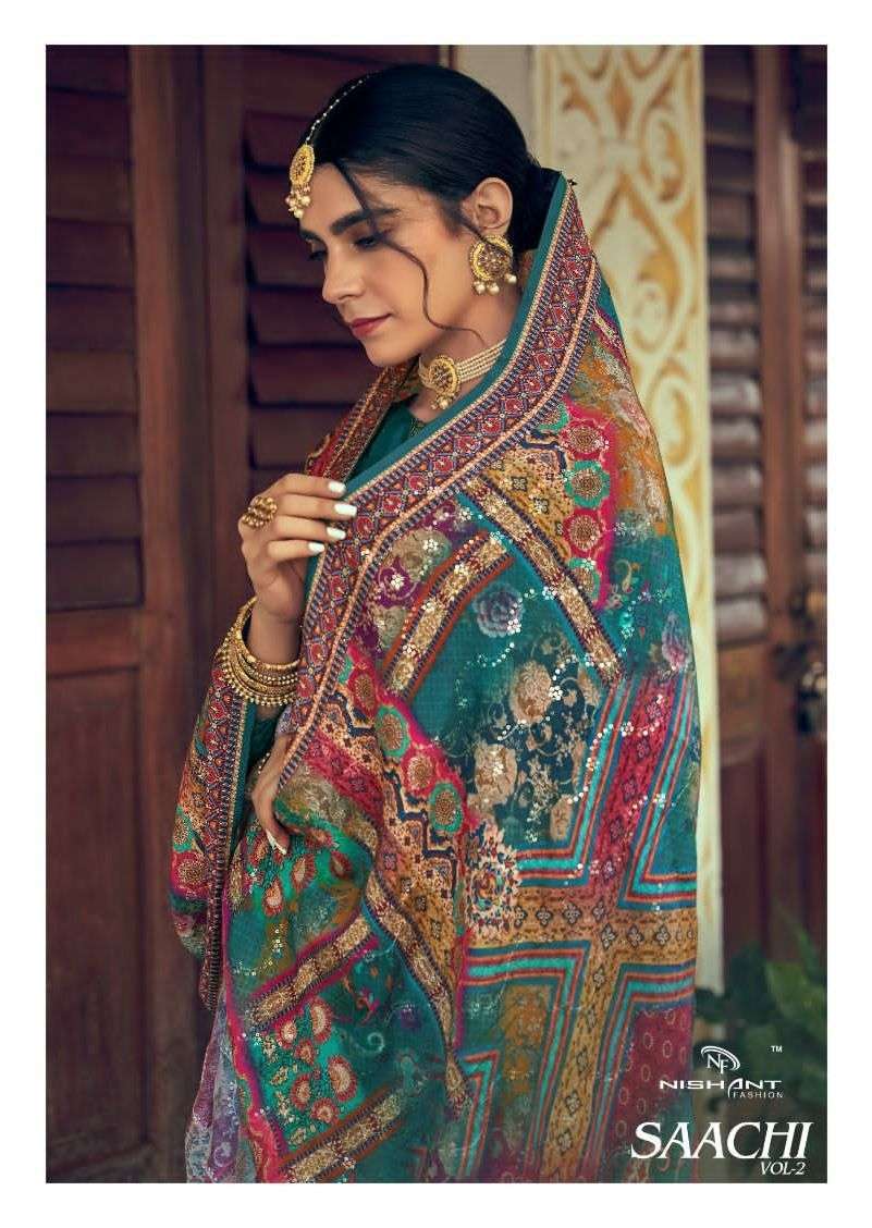 nishant saachi vol 2 series 47001-47006 pure muslin silk suit 
