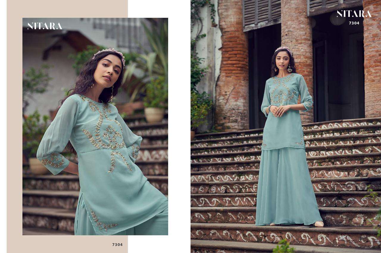 nitara ghazal vol 4 series 7301-7304 georgette coord sets