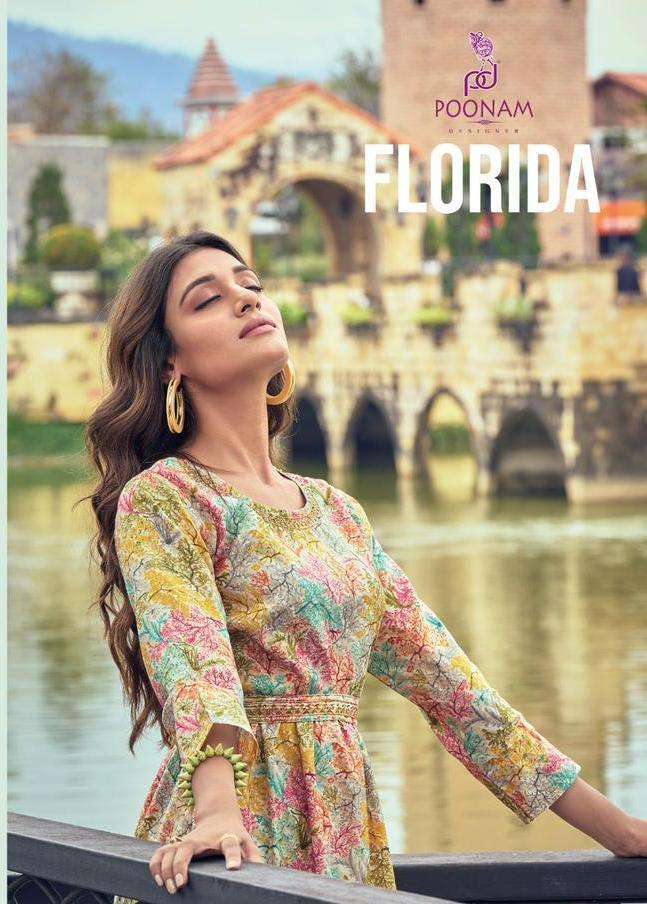 poonam florida series 10001-10006 viscose kurti with pant 