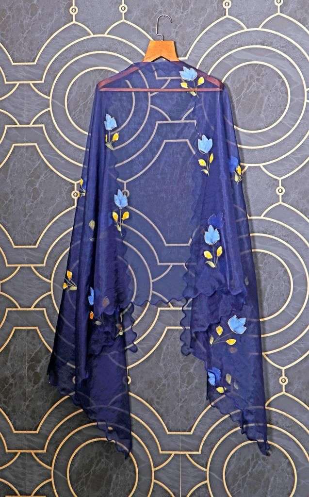 pr organza hand paint fancy dupattas