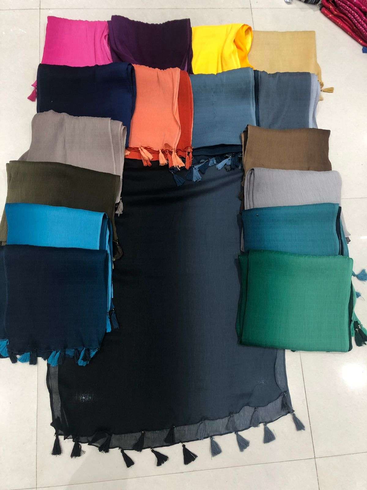 pr silky shaded chiffon dupatta 