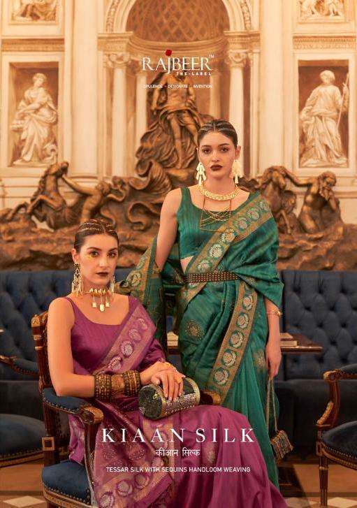 rajbeer kiaan silk series 12001-12006 tussar silk saree
