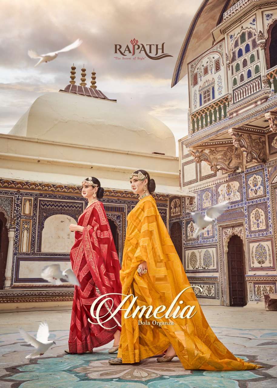 rajpath amelia series 59001-59006 Dola Organza saree