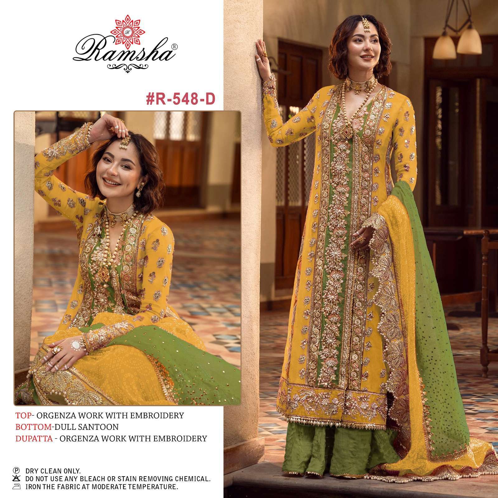 ramsha r 548 nx organza embroidery pakistani suit