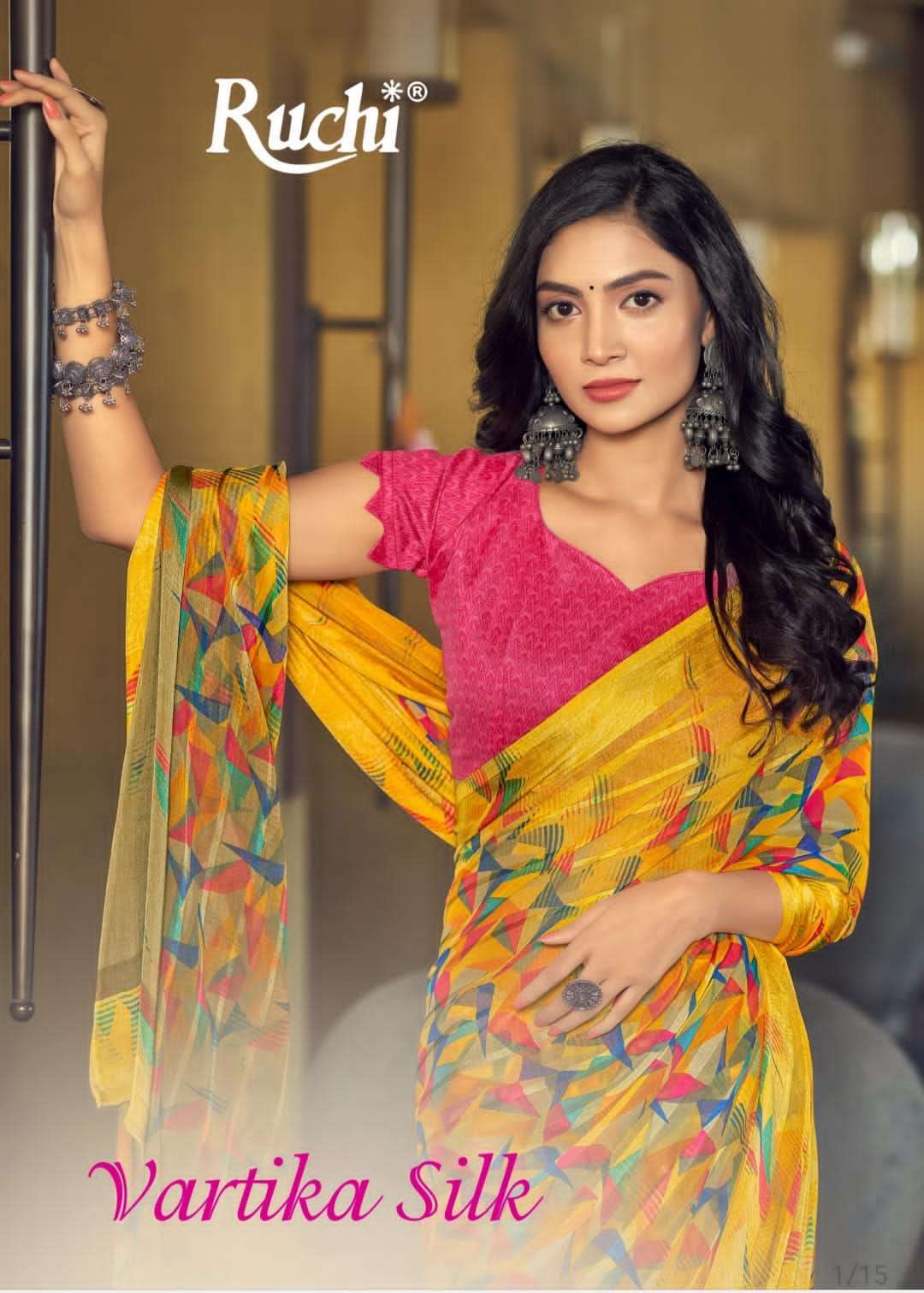 ruchi vartika silk vol 2 series 22201-22206 satin silk saree