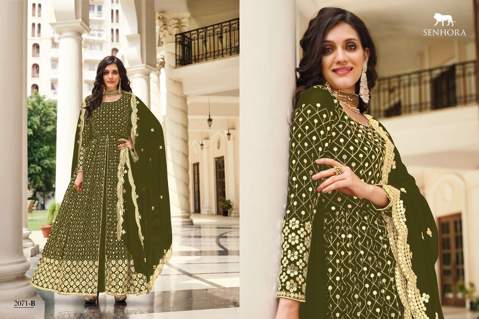 senhora moksa series 5071 Real Georgette suit