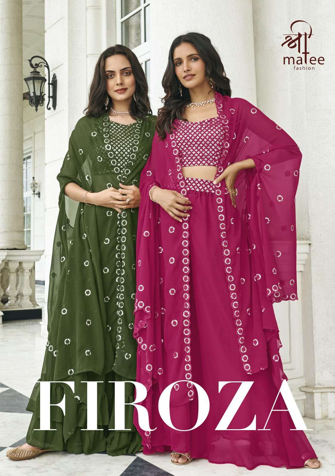 shreematee firoza series 141-144 Pure Fox Georgette lehenga