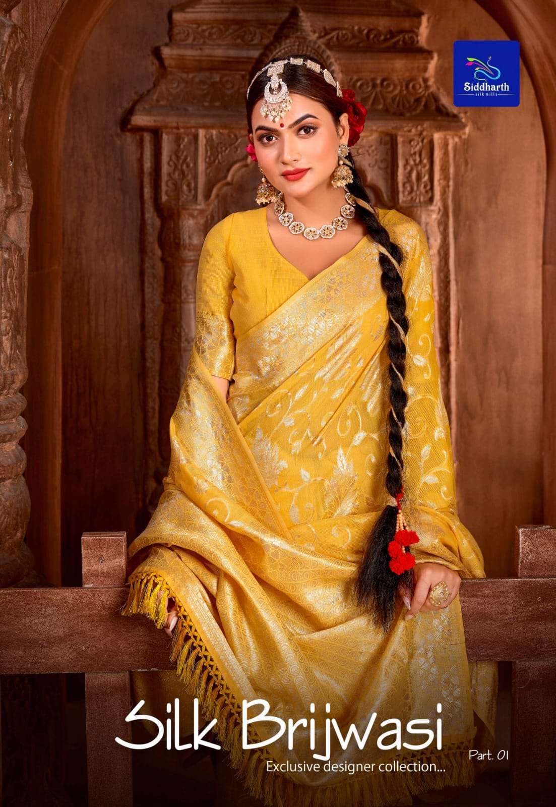 siddharth silk brijwasi series 3501-3506 silk saree 