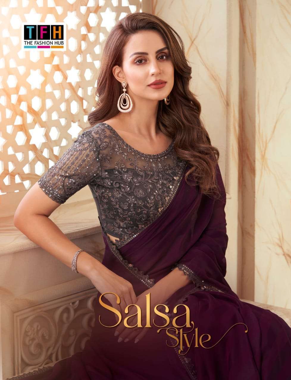 tfh salsa style vol 2 series 7501-7516 silk saree
