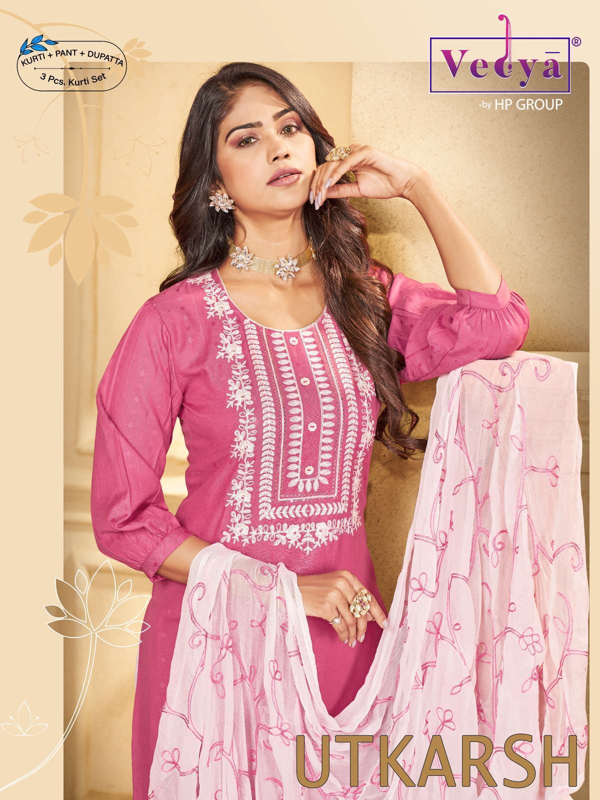 vedya utkarsh series 1071-1076 Rayon Blend Dobby Jacquard suit