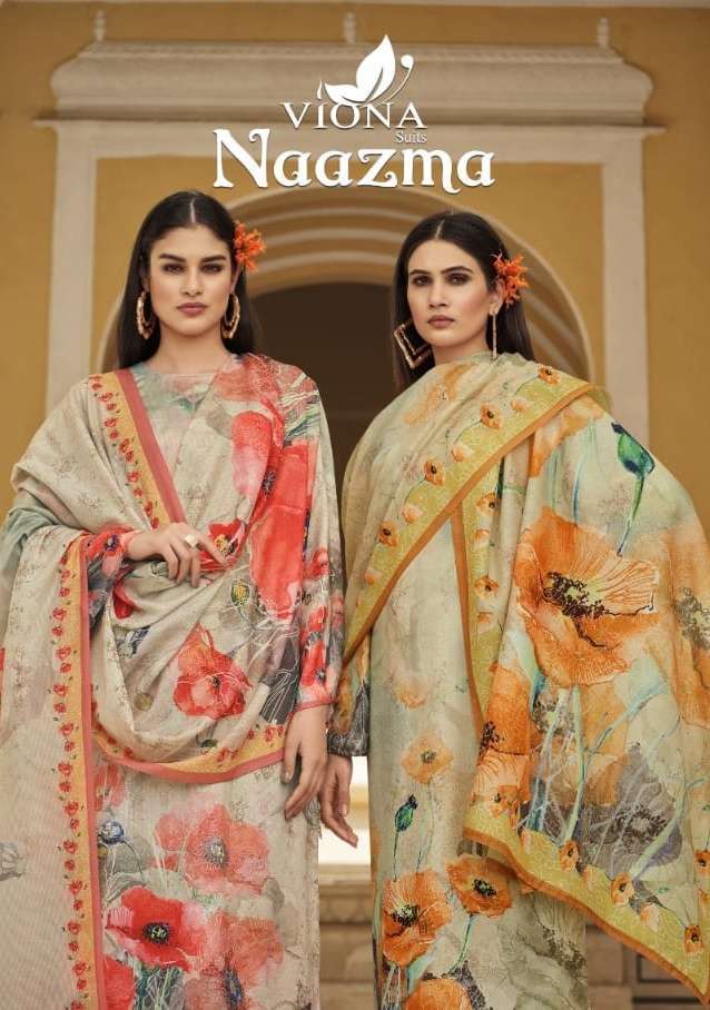 viona naazma series 6001-6006 pure superior cotton suit 