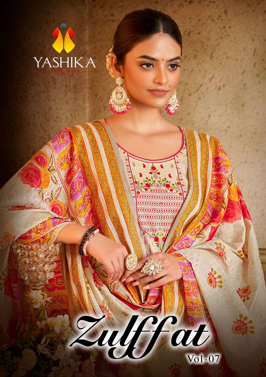 yashika zulffat vol 7 series 7001-7010 pure lawn suit 