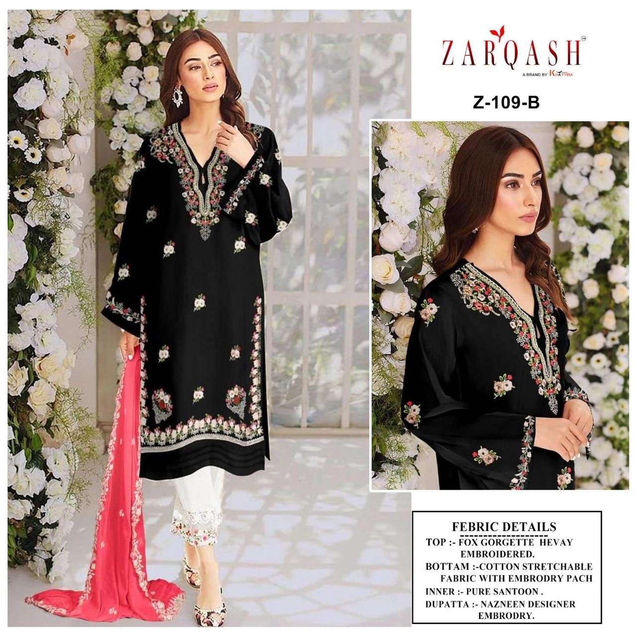 zarqash Z-109 designer faux georgette suit 