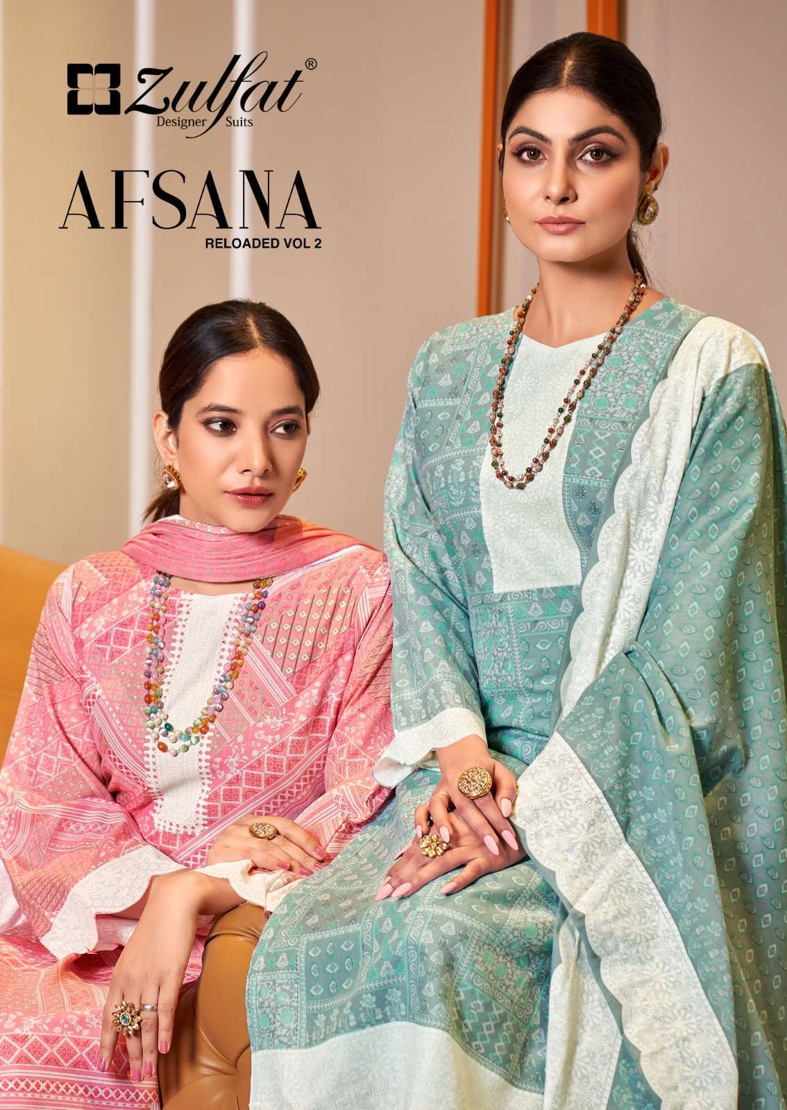 zulfat afsana vol 2 series 489001-489010 Pure Cotton suit
