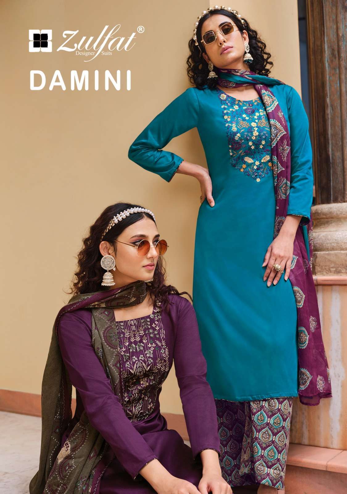 zulfat damini series 482001-482010 pure heavy jam cotton suit 