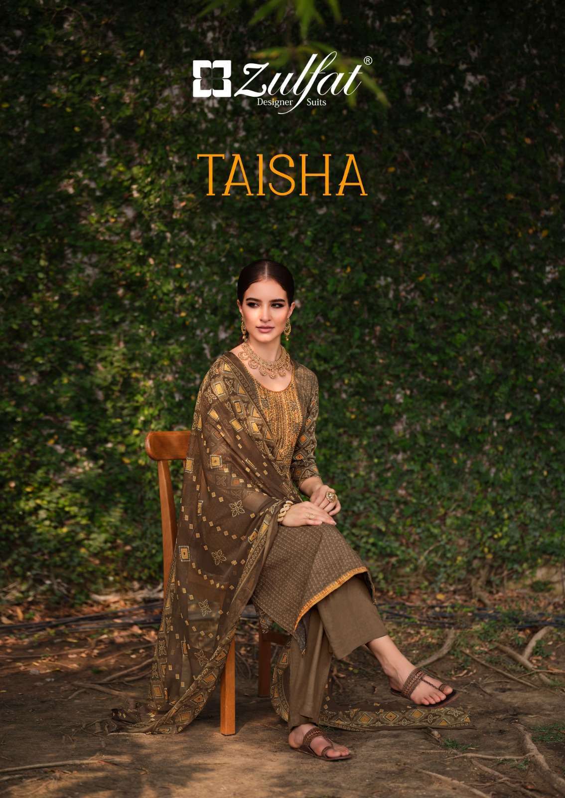 zulfat taisha series 486001-486008 Pure Viscose Rayon suit 