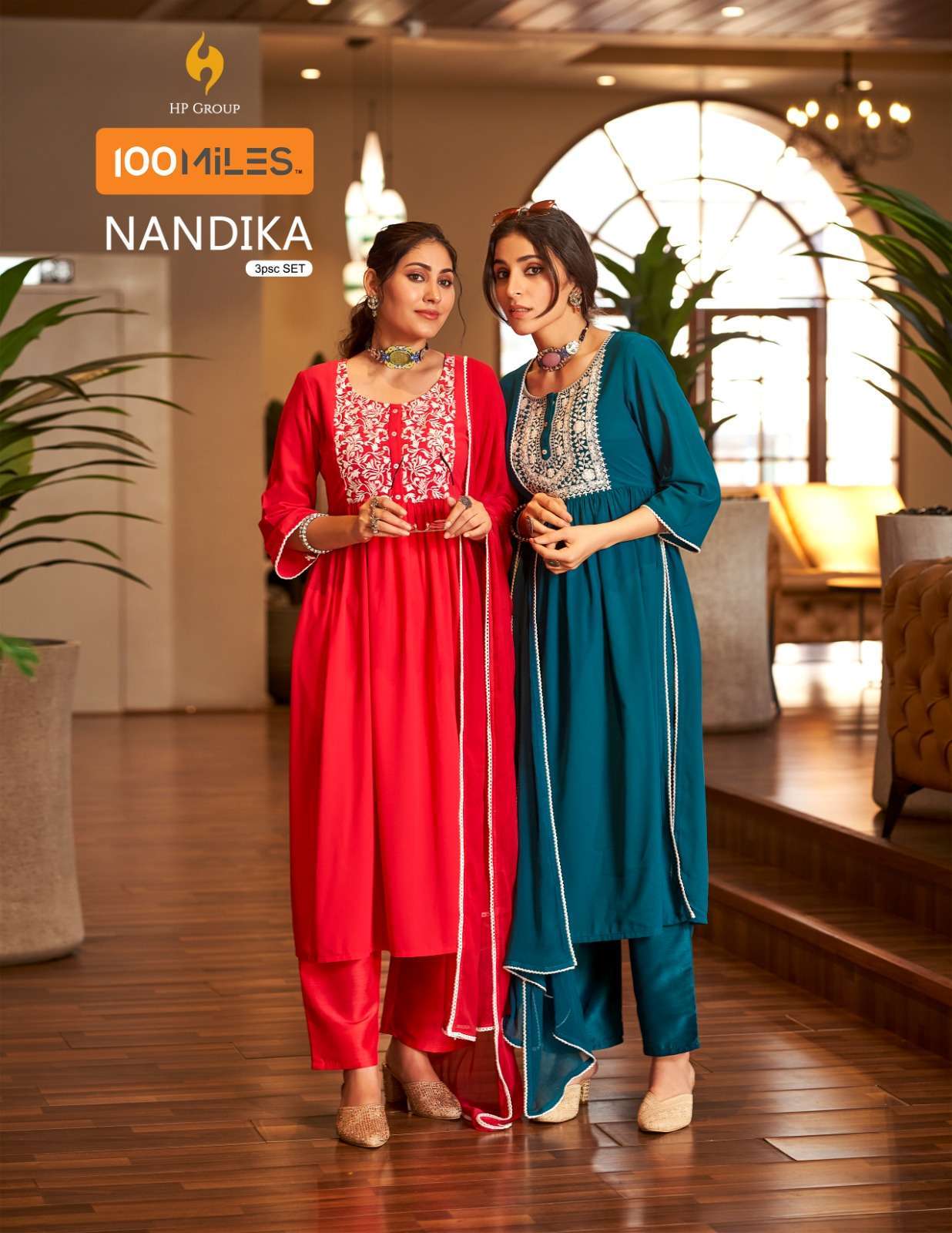 100 miles nandika series 01-04 Premium georgette readymade suit