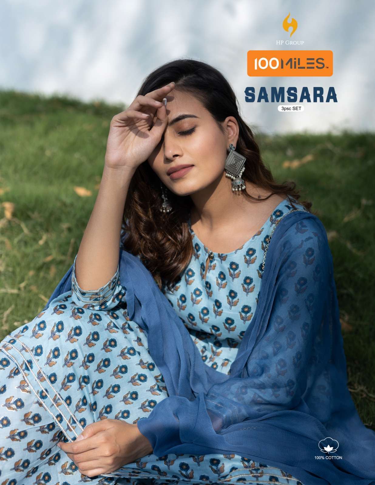100 miles samsara series 01-04 pure mul cotton suit 