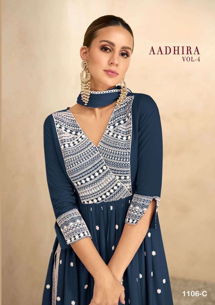 aadhira vol 4 designer pure rayon viscose suit 