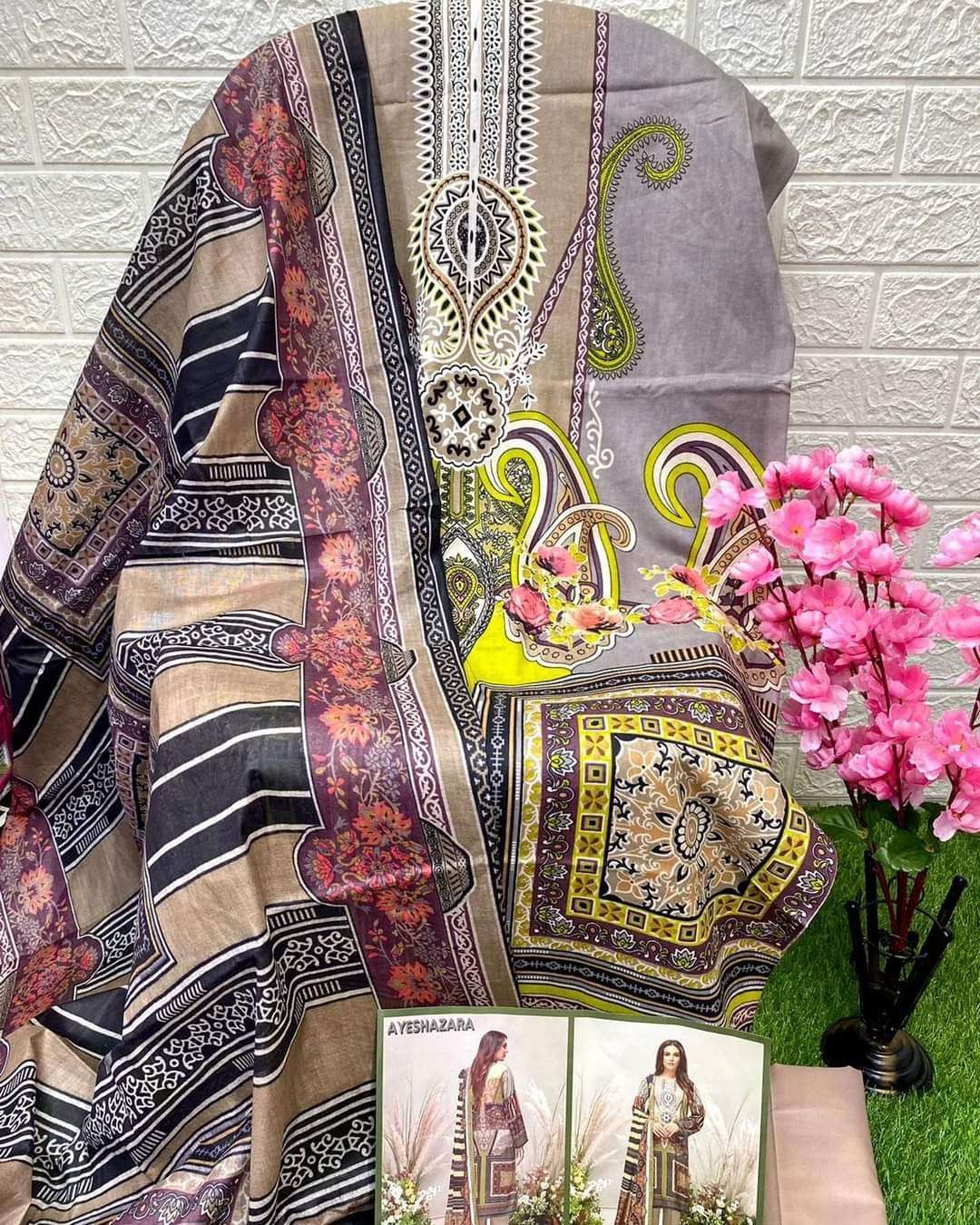 agha noor ayesha zara vol 1 series 1001-1006 pure cotton suit 
