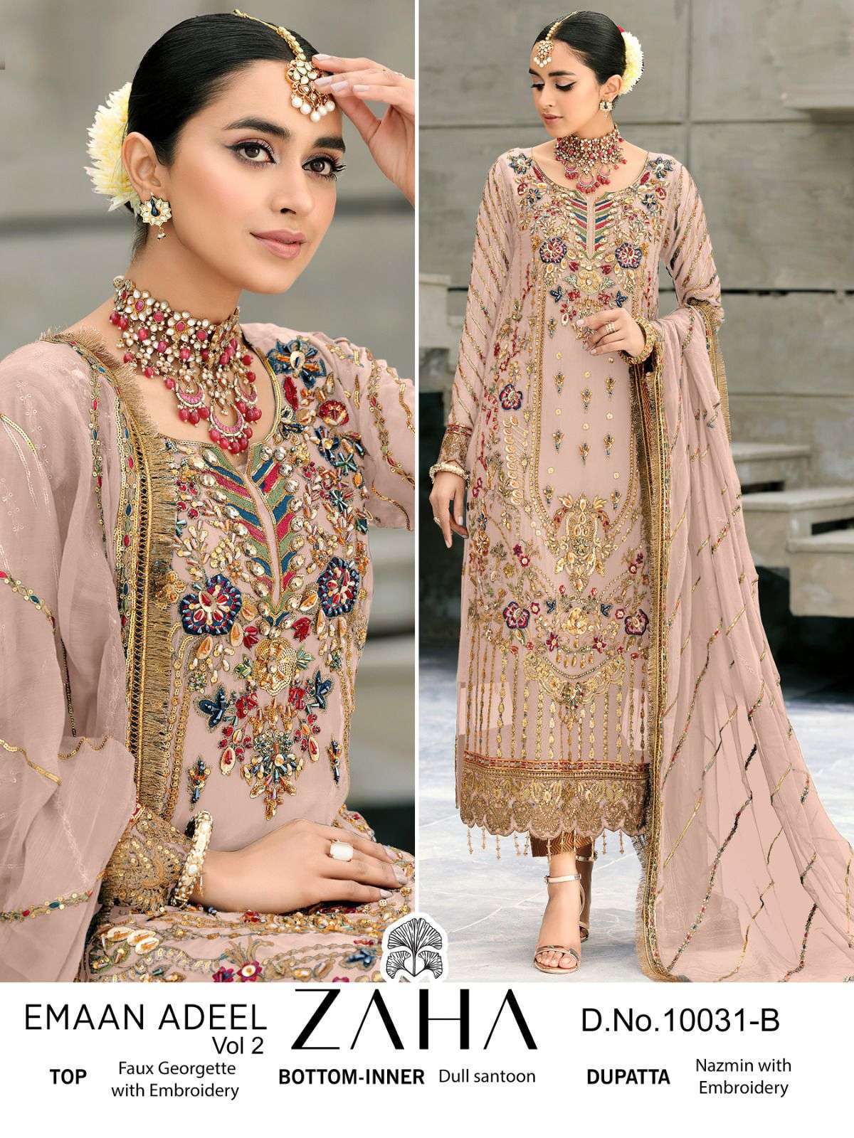 al khushbu 10031 faux georgette embroidery suit 
