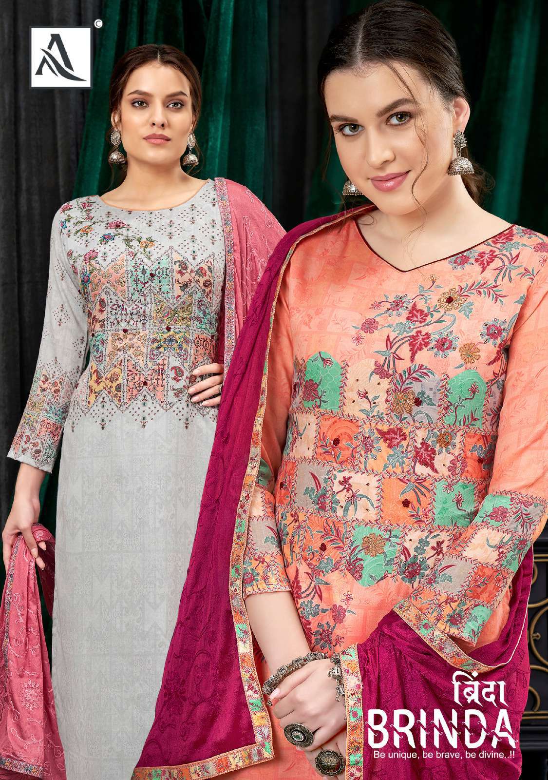 alok suit brinda series 1076001-1076006 pure jam suit 