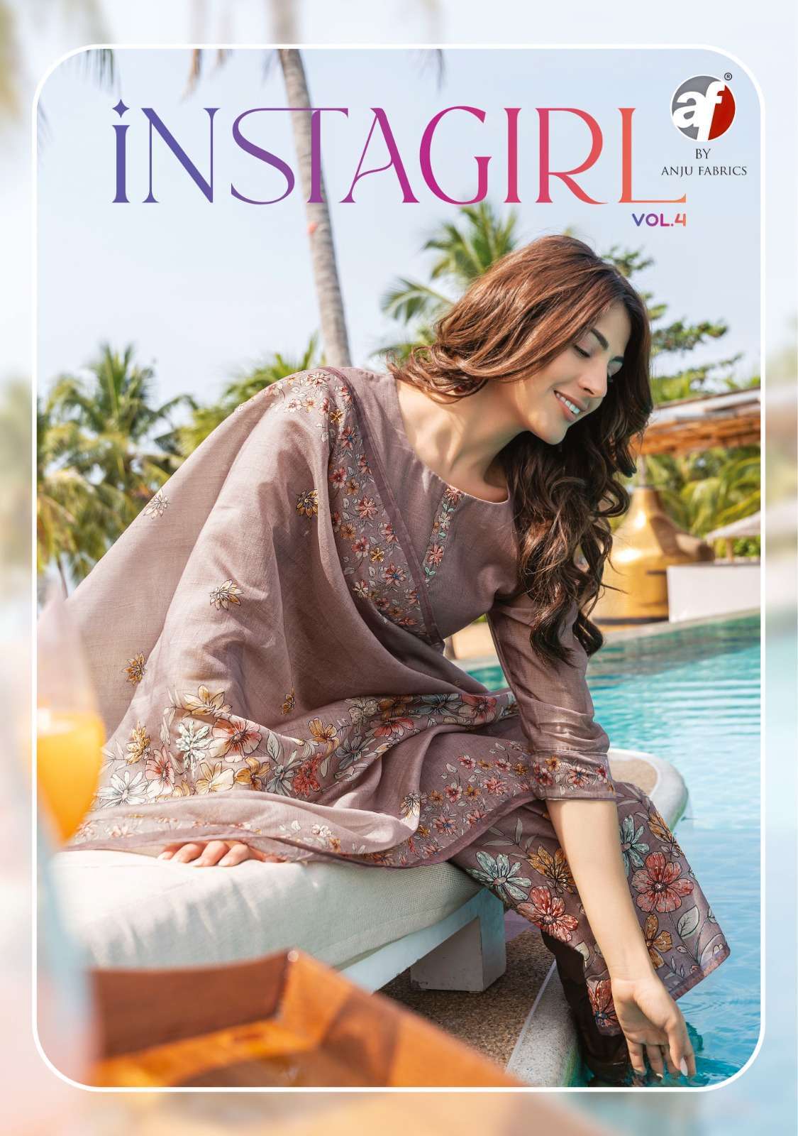 anju fab instagirl vol 4 series 2821-2826 pure modal silk suit