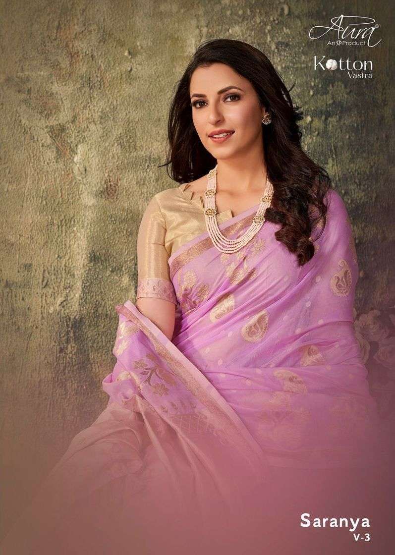 aura saranya vol 3 series 55801-55806 cotton saree