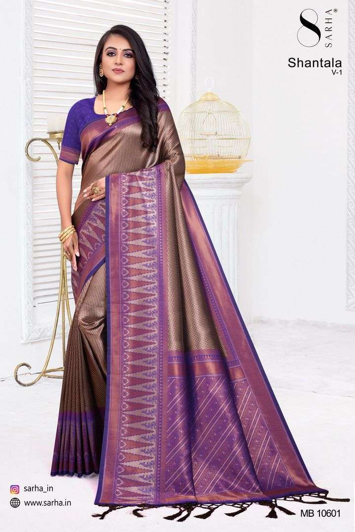 aura shantala vol 1 series 10601-10604 Silk saree