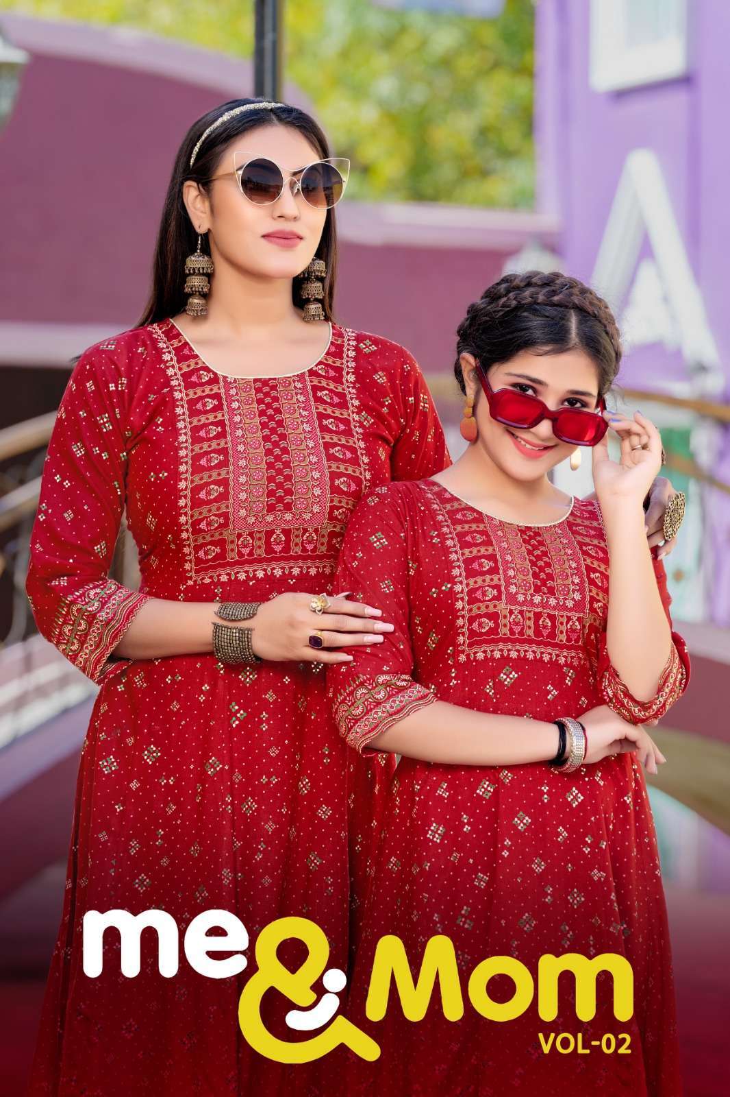 banwery me & mom vol 2 series 01-10 Heavy  Rayon Slub kurti