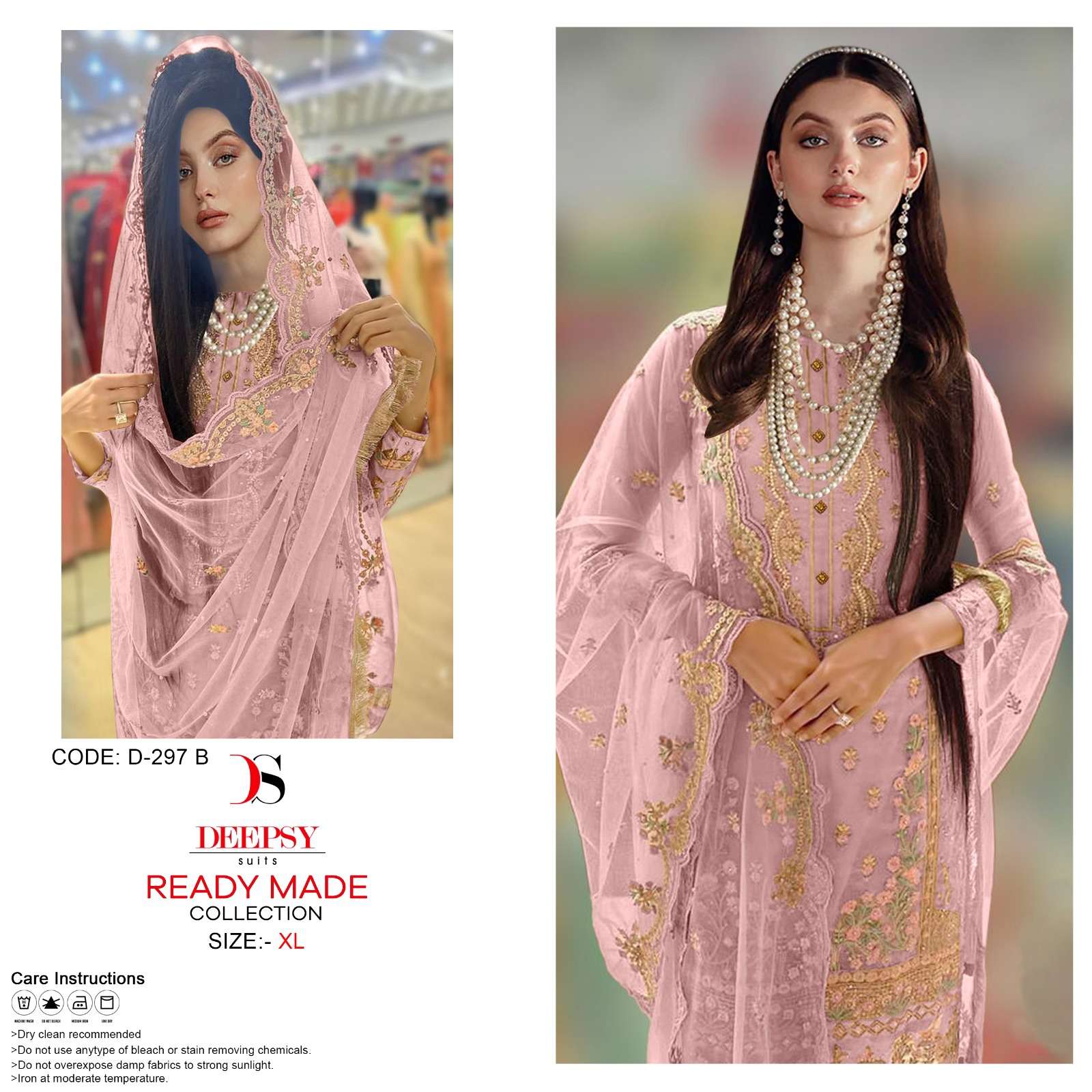 deepsy suits D-297 ABCD pure organza suit 