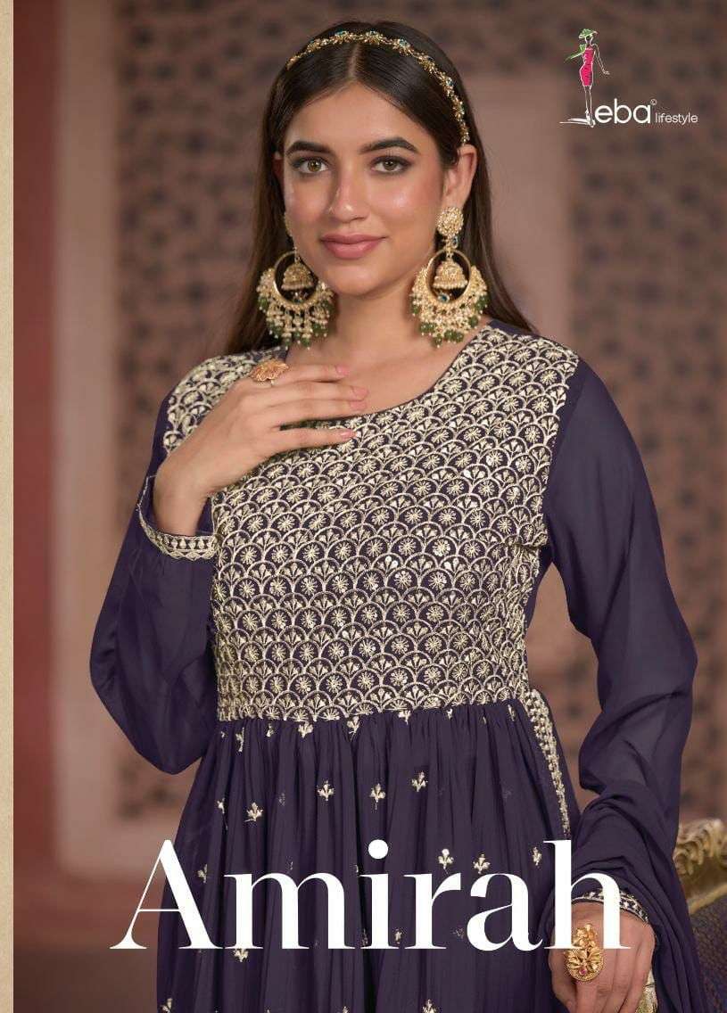 eba amirah designer blooming georgette suit 