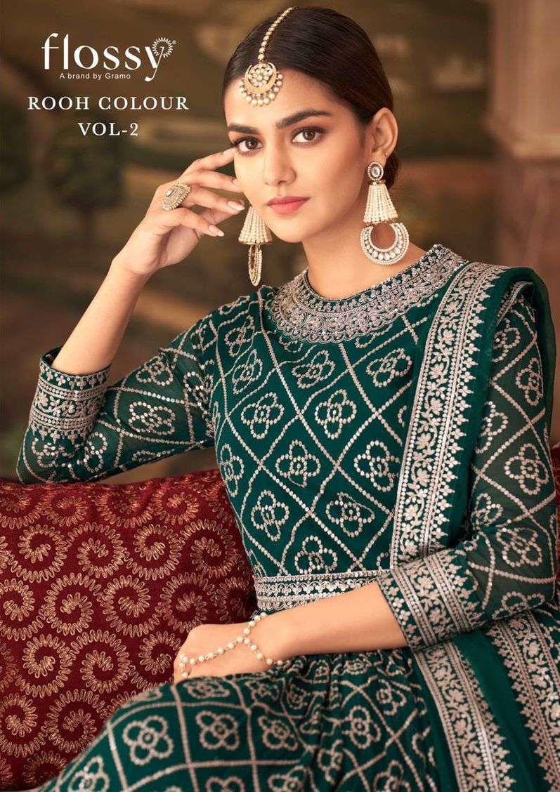 flossy rooh colour vol 2 designer heavy real georgette suit 