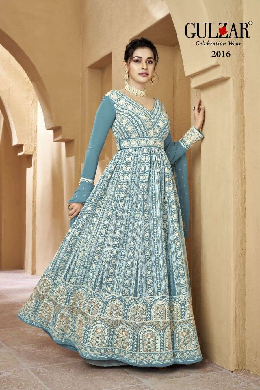 gulzar resham designer georgette suit 