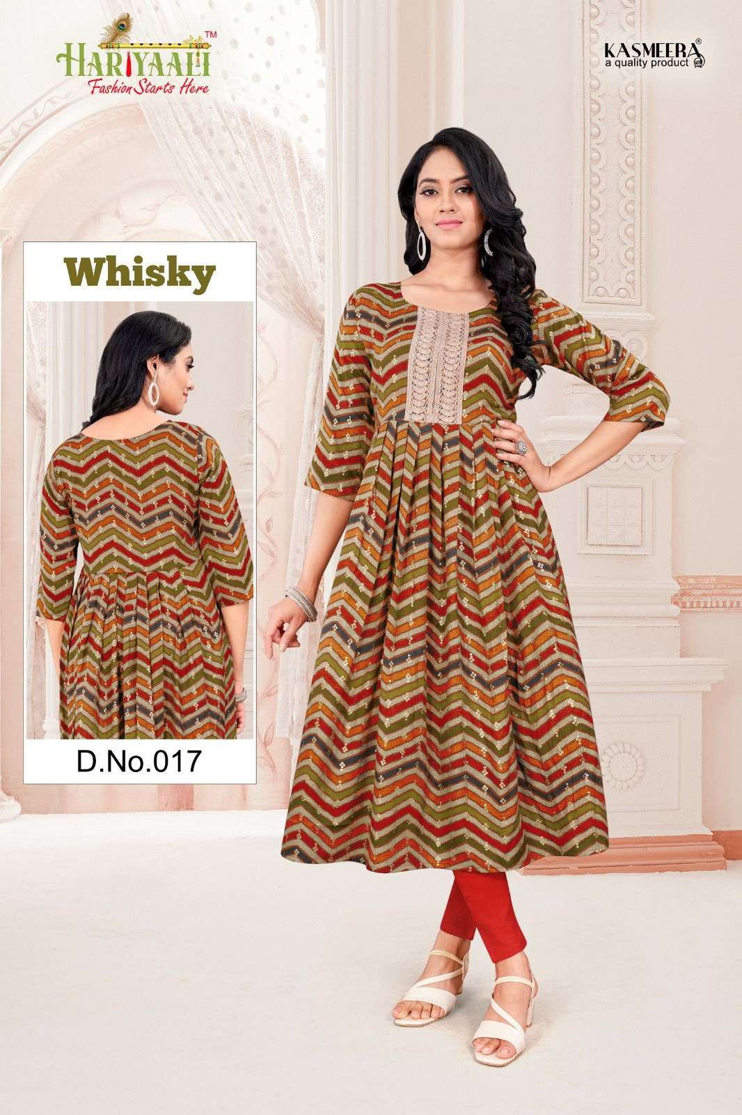 hariyaali whisky 009-032 two tone rayon kurti 