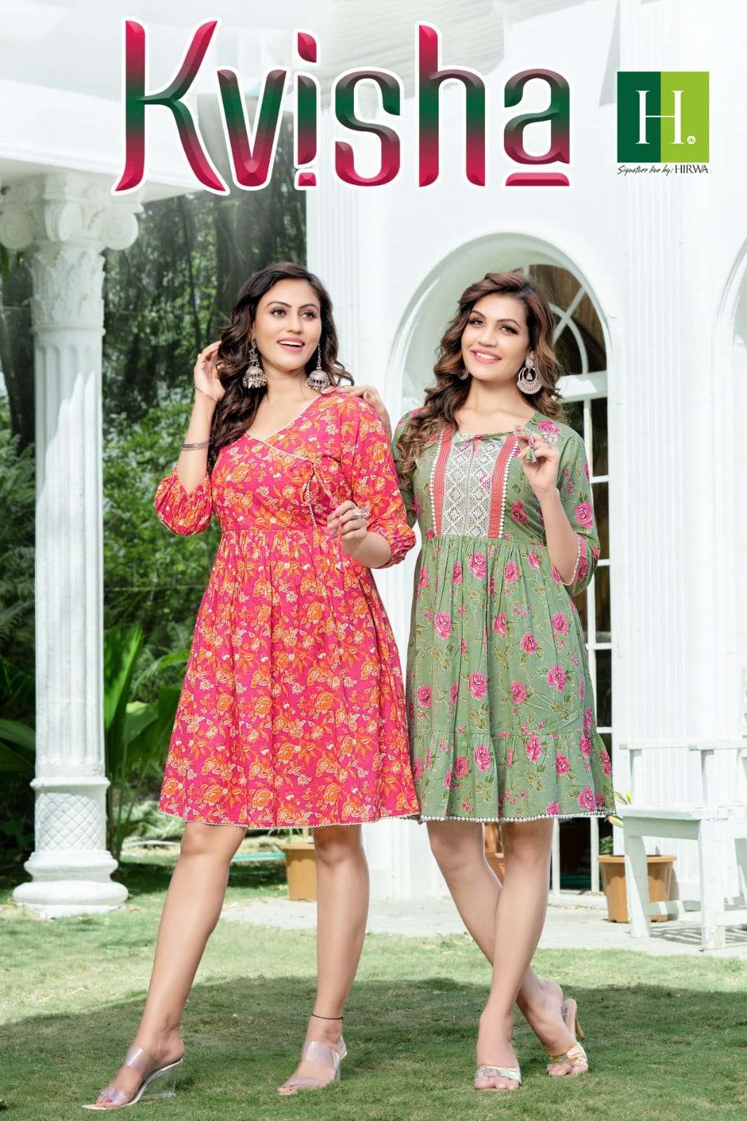 hirwa kvisha series 101-107 pure cotton cambric kurti