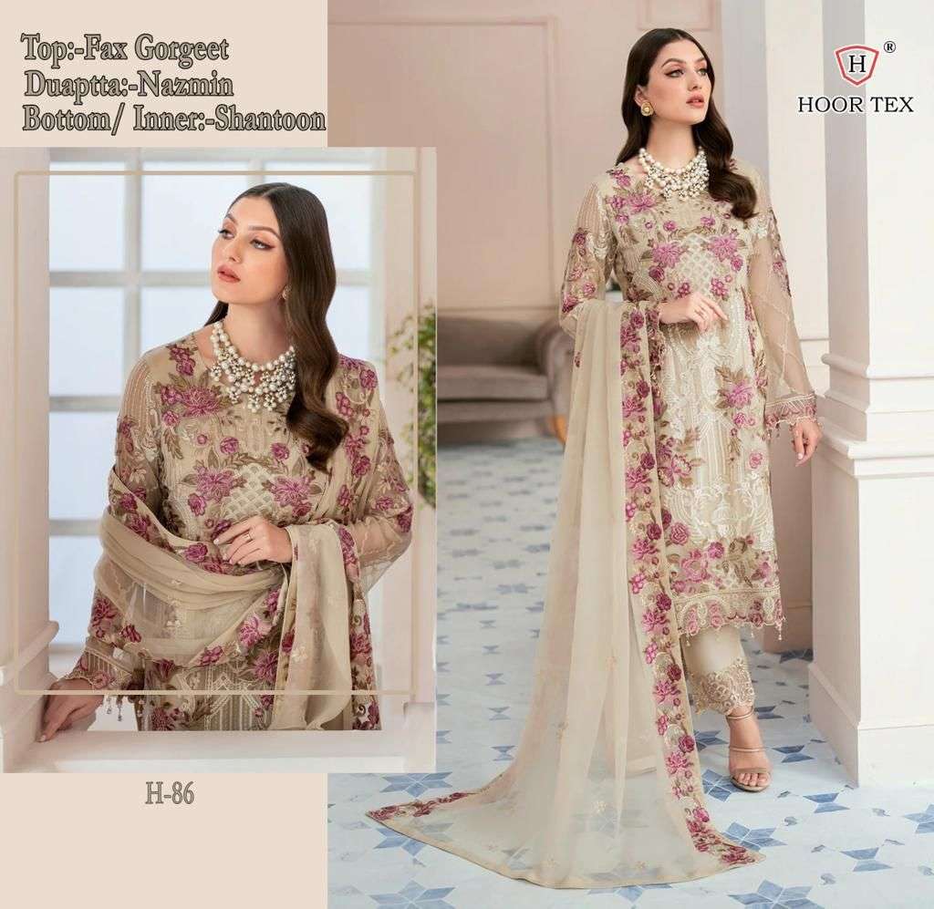 hoor tex H-86 designer faux georgette suit