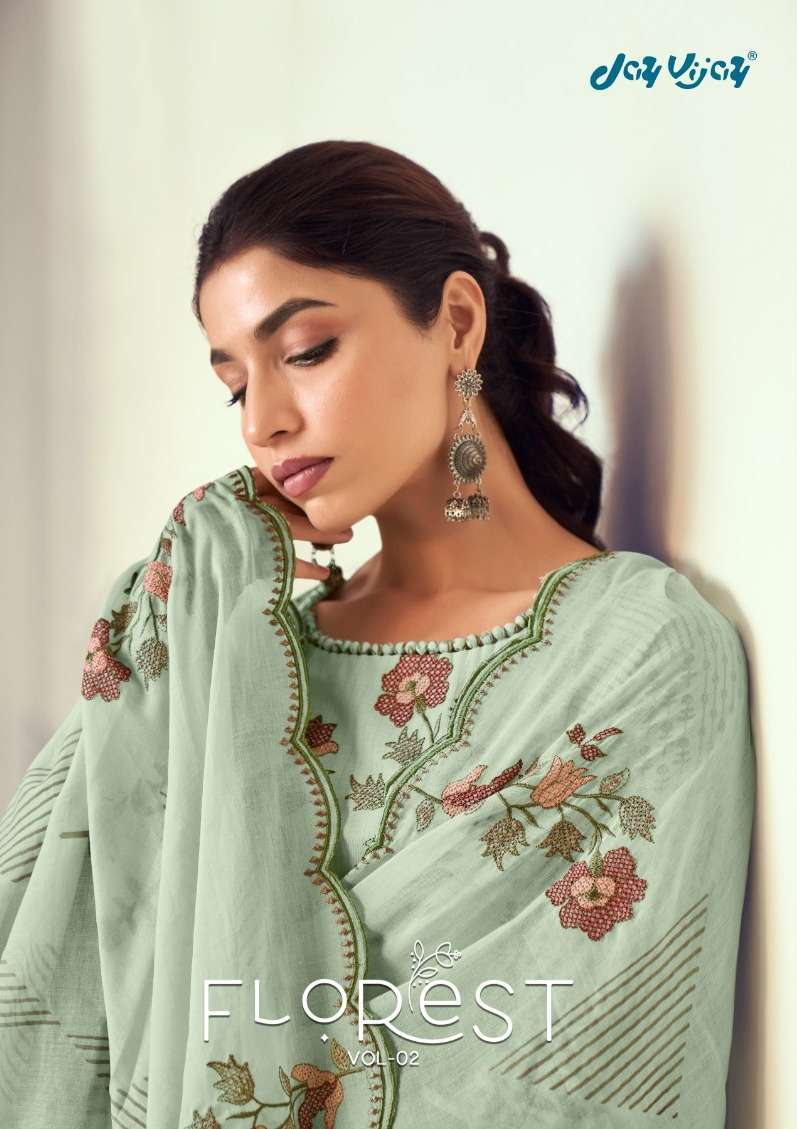 jay vijay florest vol 2 series 8101-8108 pure cotton suit 
