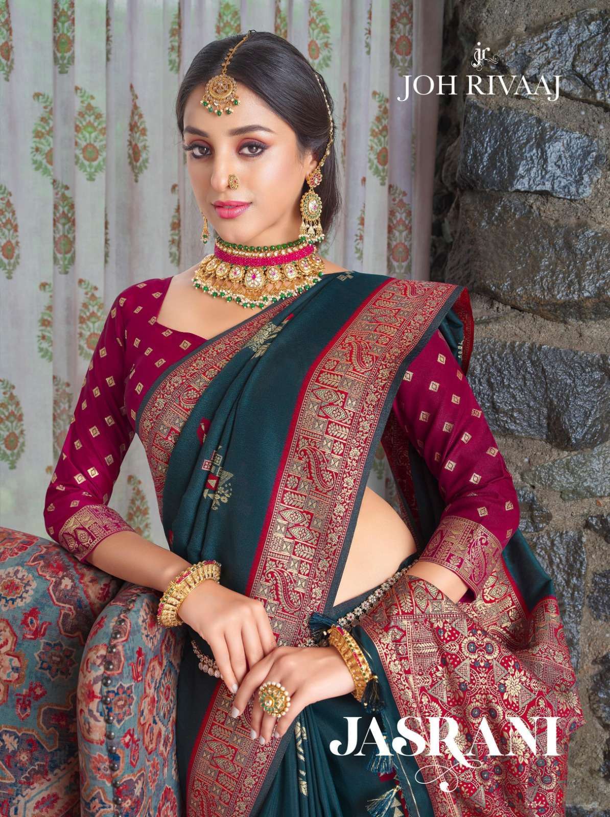 joh rivaaj jasrani series 17001-17009 fancy saree