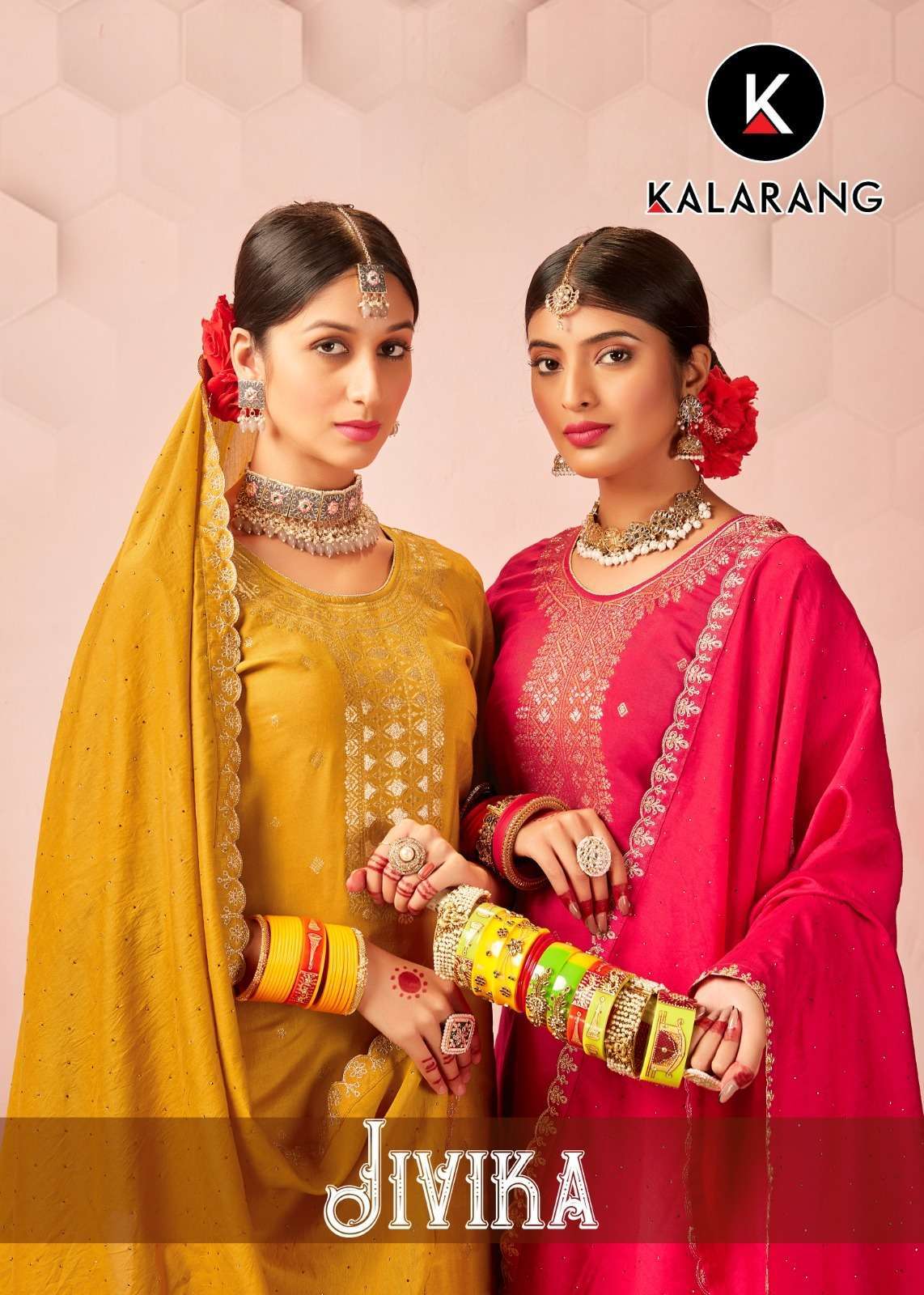 kalarang jivika series 10191-10194 Pure Muslin Dola Jequard suit