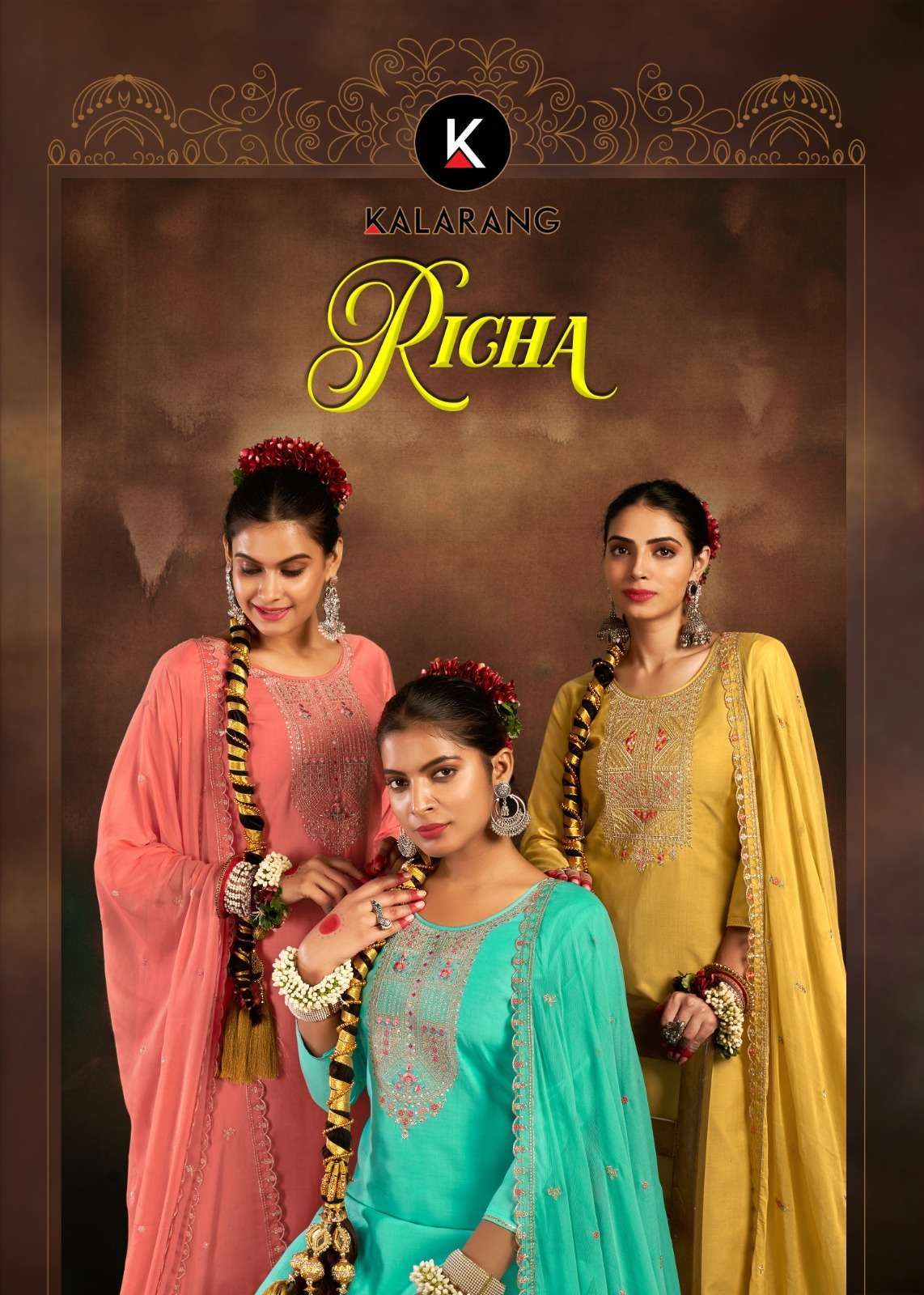 kalarang richa series 10491-10494 pure cotton silk suit 
