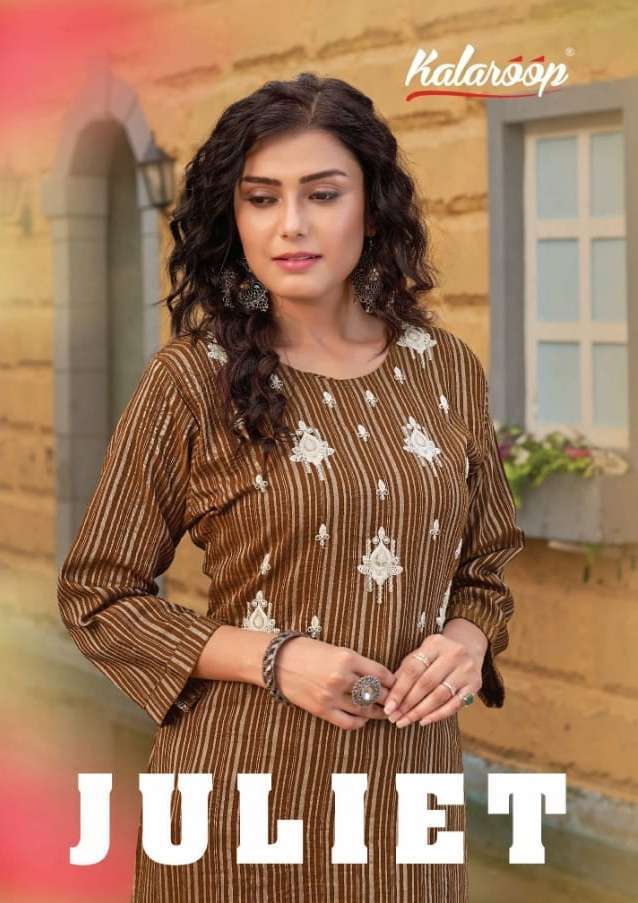 kalaroop juliet series 13636-13639 Fancy Reyon With Cotton kurti