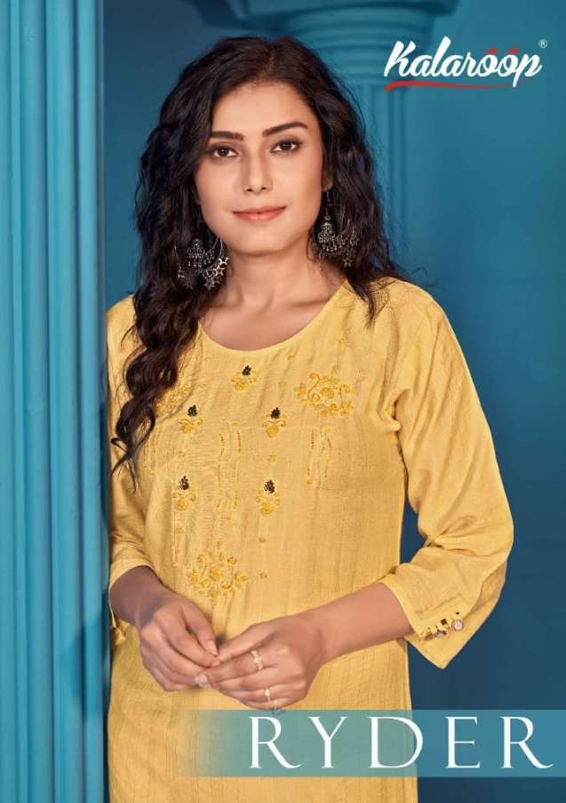 kalaroop ryder series 13651-13657 Fancy Reyon Fabric kurti