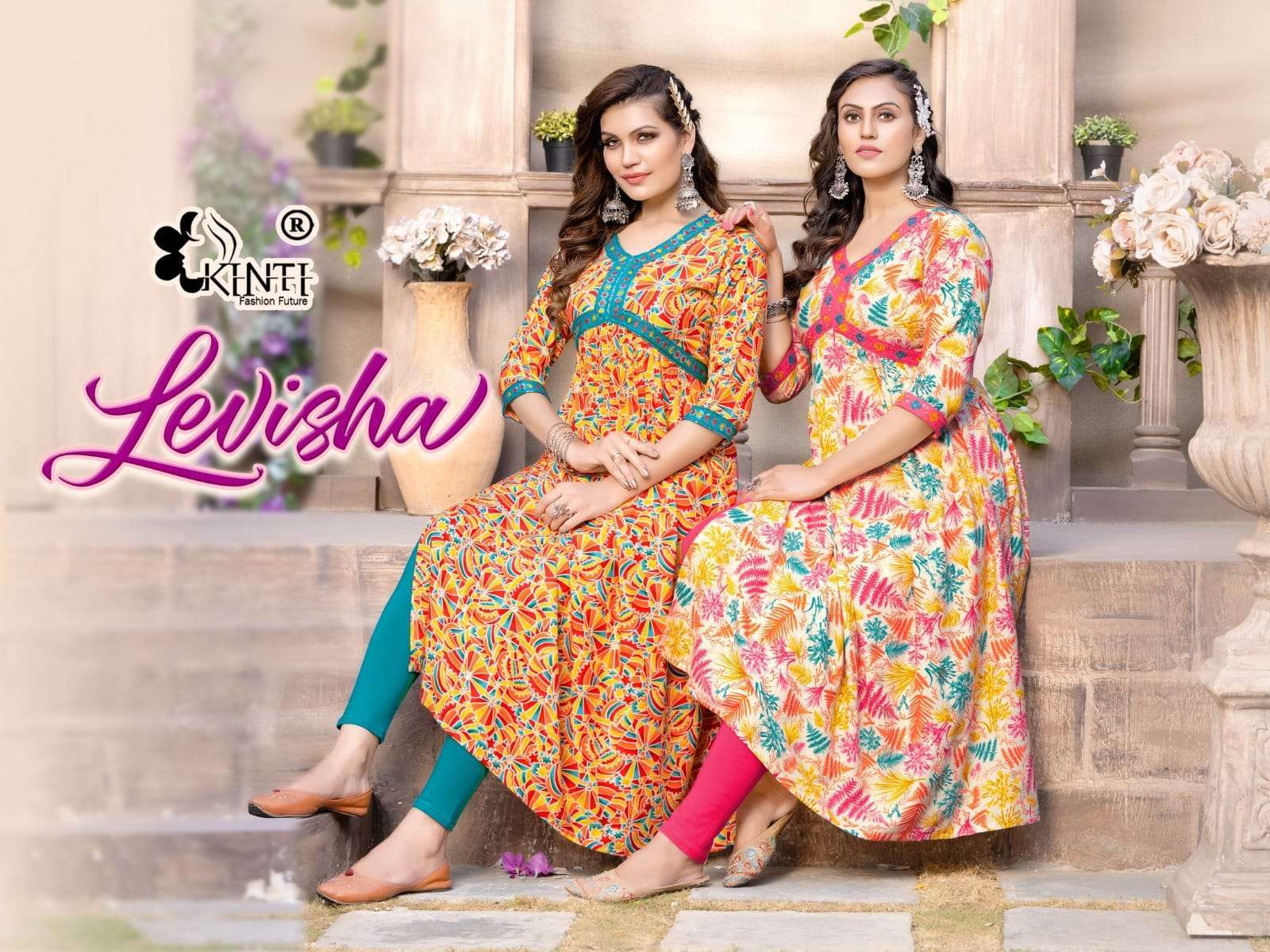kinti levisha series 101-105 Heavy Rayon Print kurti