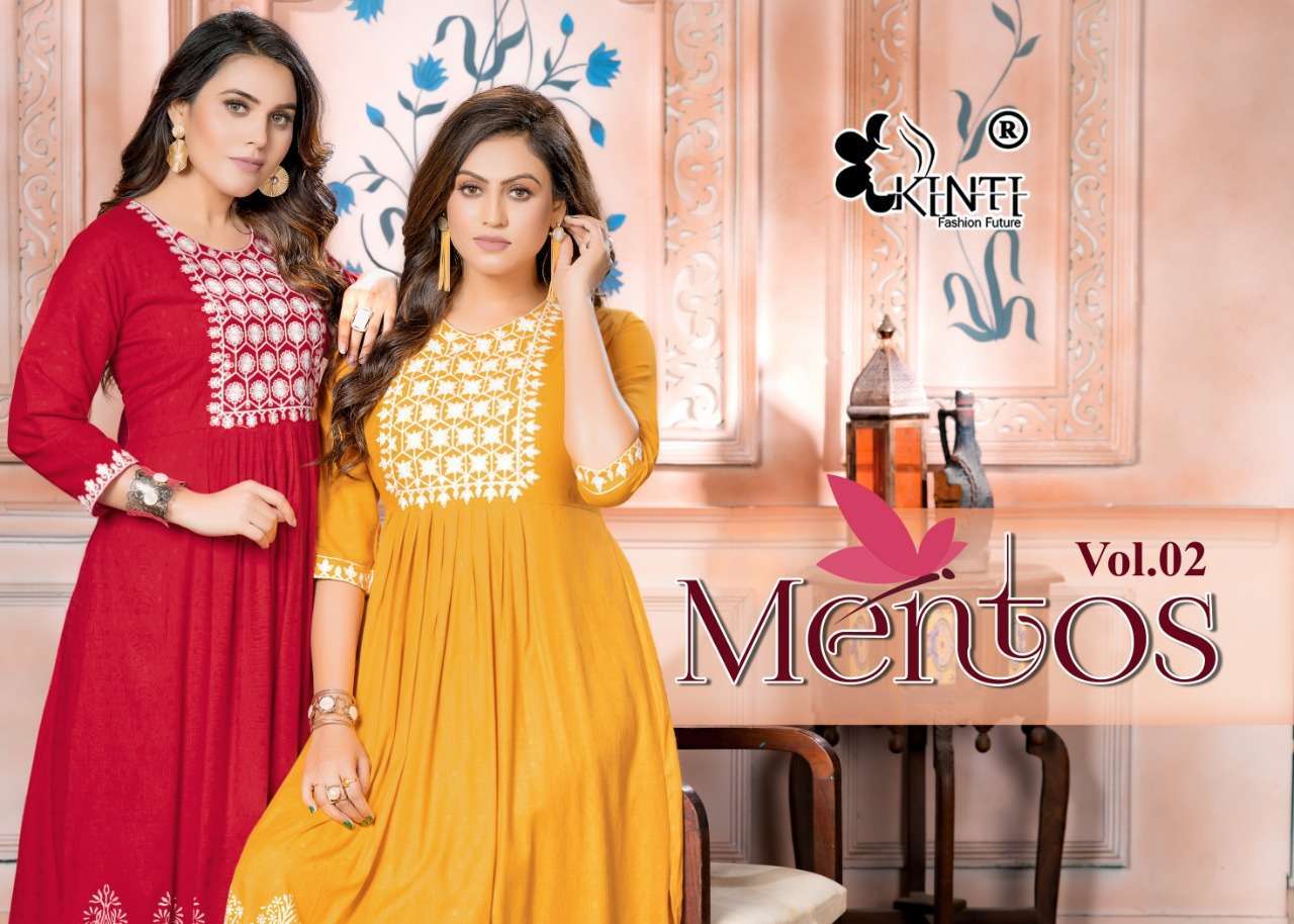 kinti mentos vol 2 series 201-208 Fancy Rayon kurti