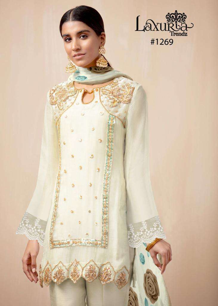 laxuria 1269 Faux Georgette Tunic Handwork 