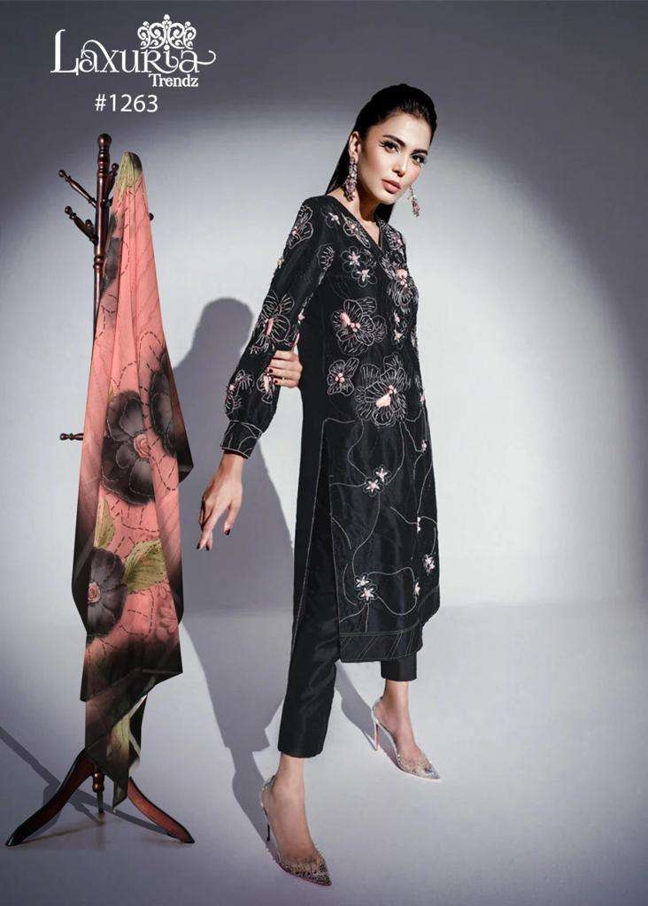 laxuria trendz 1263 Faux Georgette Tunic Hand Work suit