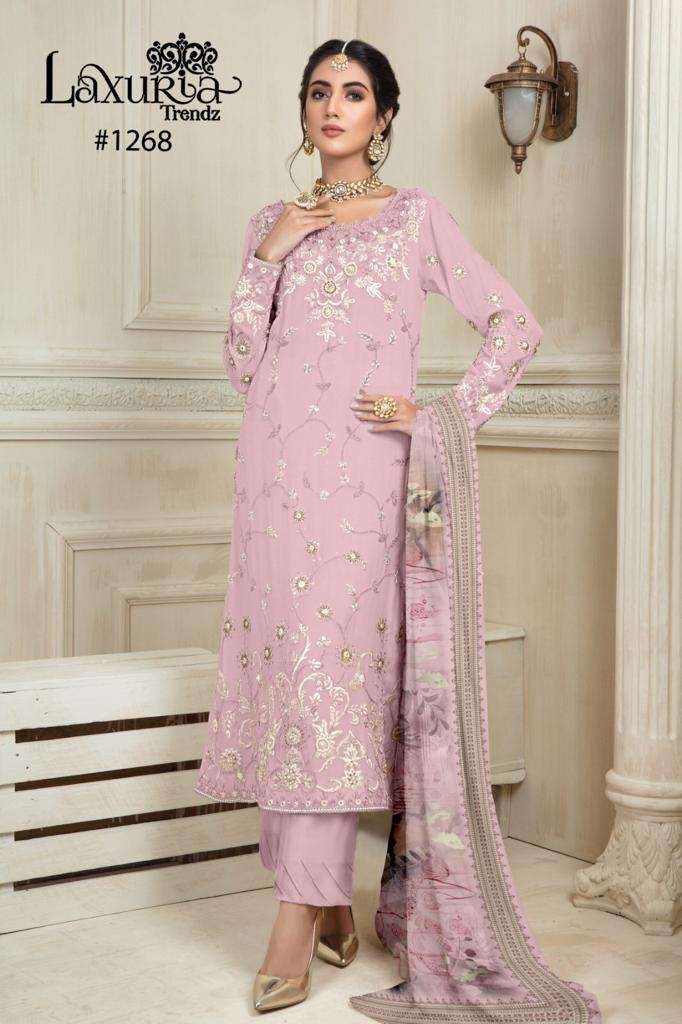 luxuria 1268 designer faux georgette suit 